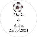 Adhésif personnalisé mariage football 3cm
