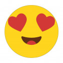 Adhésif emoji yeux cœur 3 cm