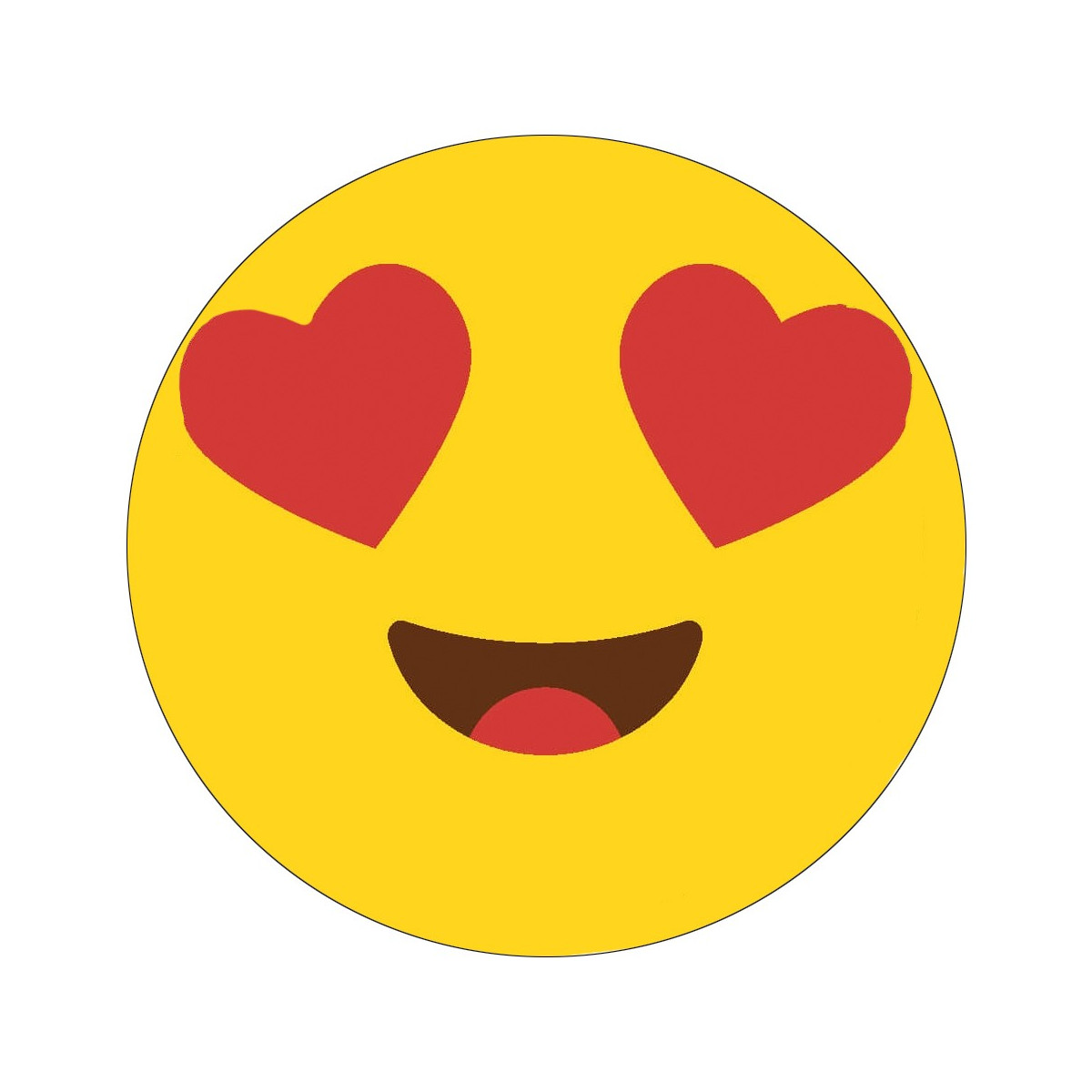 Adhésif emoji yeux cœur 3 cm
