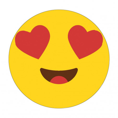 Adhésif emoji yeux cœur 3 cm