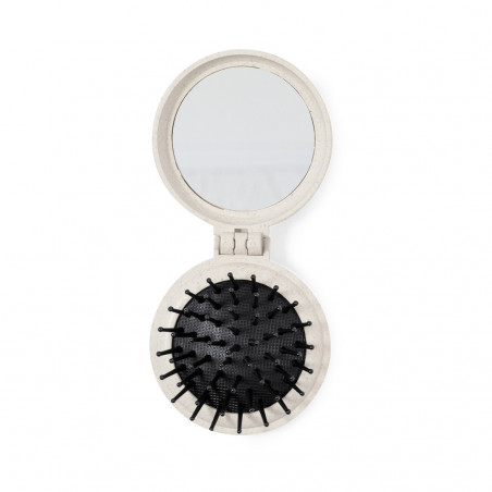 Miroir avec brosse pliable et autocollant personnalisé pour les détails