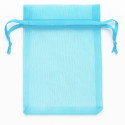 Sachet organza turquoise 9 x 15