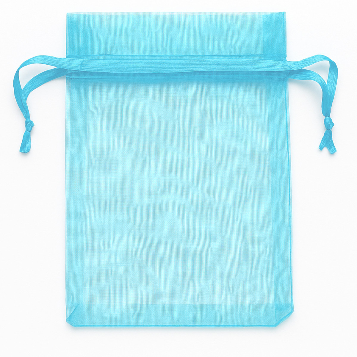 Sachet organza turquoise 9 x 15