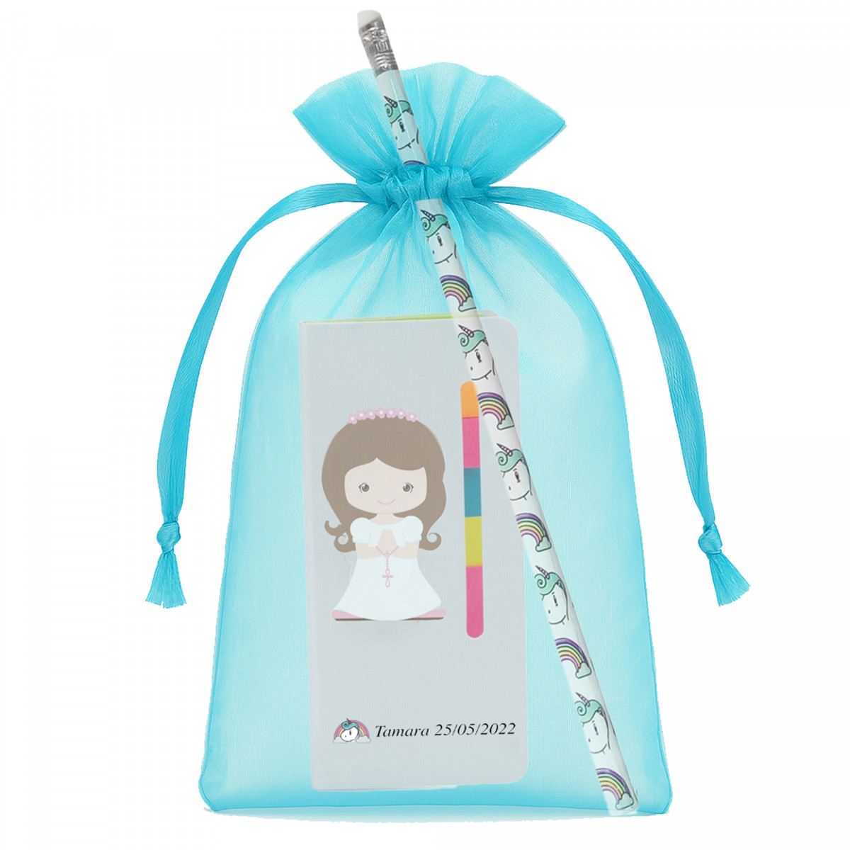 Carnet post it personnalisé avec crayon licorne