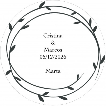 Étiquette adhésive personnalisée pour mariages et événements 5 cm transparente avec le nom de l'invité