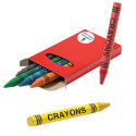 Boîte de crayons rouges personnalisée avec autocollant enfant communion