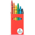 Boîte de crayons rouges personnalisée avec autocollant enfant communion