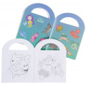 Livre de coloriage avec autocollants et crayons de couleur personnalisé avec un autocollant gabby chat