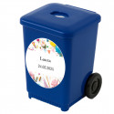 Taille crayon en forme de conteneur bleu personnalisé