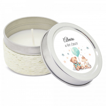 Bougie parfumée personnalisée pour cadeaux de baptême