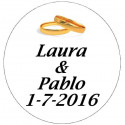 étiquette adhésive de mariage personnalisée 5 cm