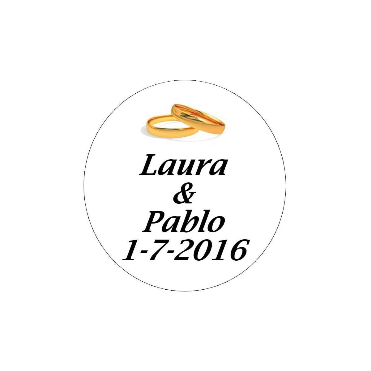 étiquette adhésive de mariage personnalisée 5 cm