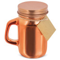 Bougie dans un pot en verre personnalisée avec autocollant pour baptême