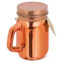 Bougie dans un pot en verre personnalisée avec autocollant pour baptême