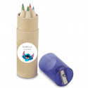 Set de crayons personnalisé avec autocollant stitch pour détails d anniversaire