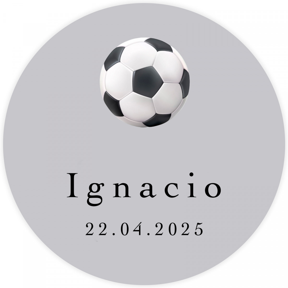 étiquettes adhésives personnalisées football pour événements fond transparent 5cm
