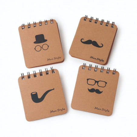 Détails invités hommes carnets personnalisés