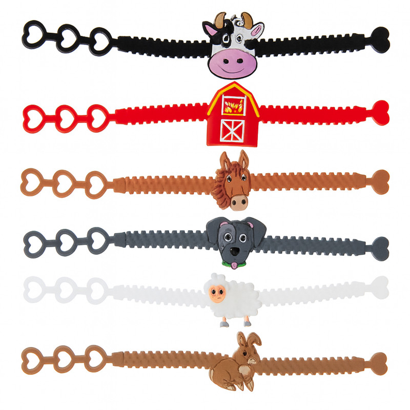 Bracelets d animaux de ferme pour détails enfantins