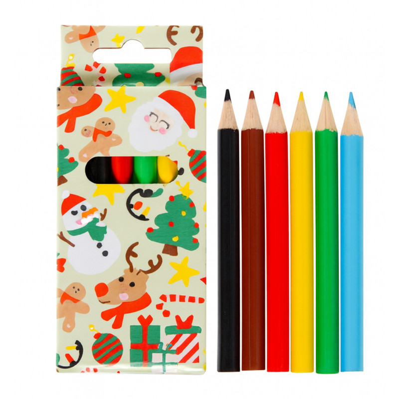 Crayons de Noël colorés pour colorier