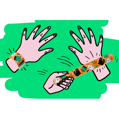 Bracelet slap halloween pour détails de fête