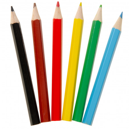 Détails pour enfants scolaires crayons de couleur petits