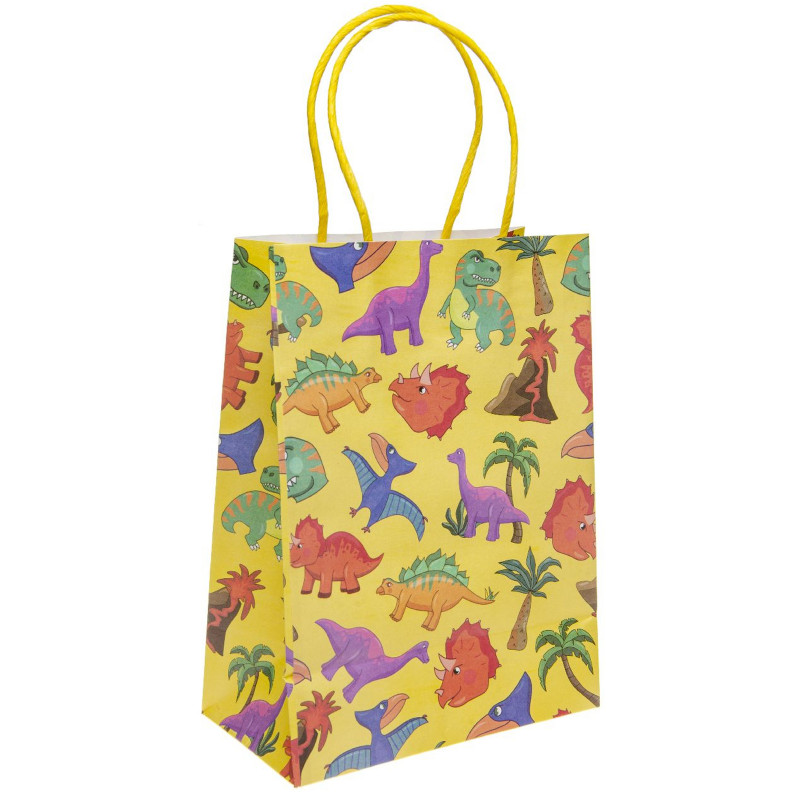 Sac en papier de dinosaures