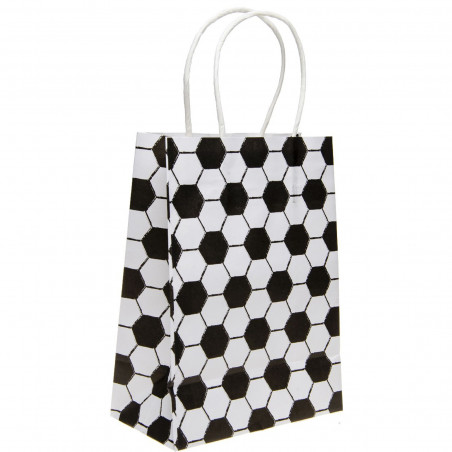 Sac en papier pour fêtes sur le thème du football