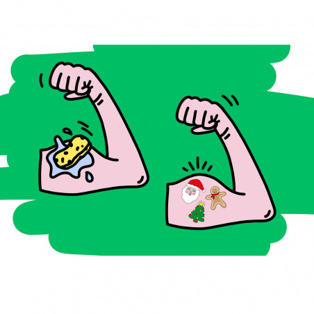 Tatuages de Noël amusants Pack de 12 unités