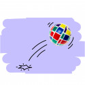 Balle rebondissante en caoutchouc
