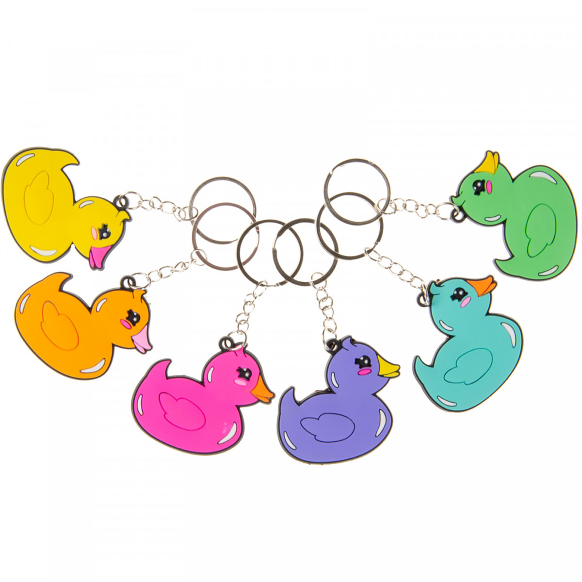 Porte-clés en forme de canard coloré