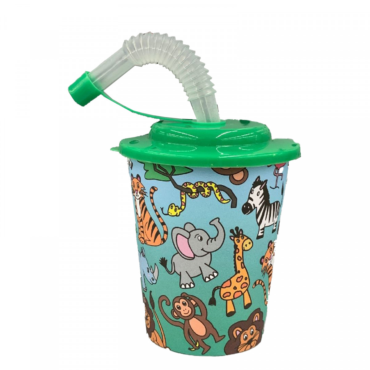 Cadeaux Enfants Verre d\'Animaux avec Couvercle et Paille