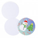 Carnet de noël rond et feuilles vierges