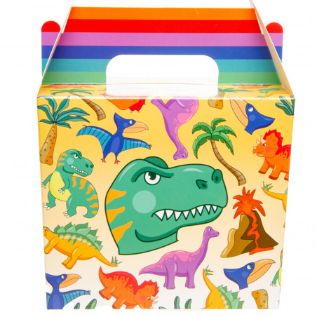 Boîte d\'anniversaire dinosaures pour fêtes d\'enfants