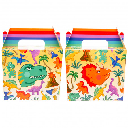 Boîte d\'anniversaire dinosaures pour fêtes d\'enfants