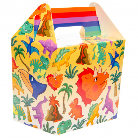 Boîte d\'anniversaire dinosaures pour fêtes d\'enfants