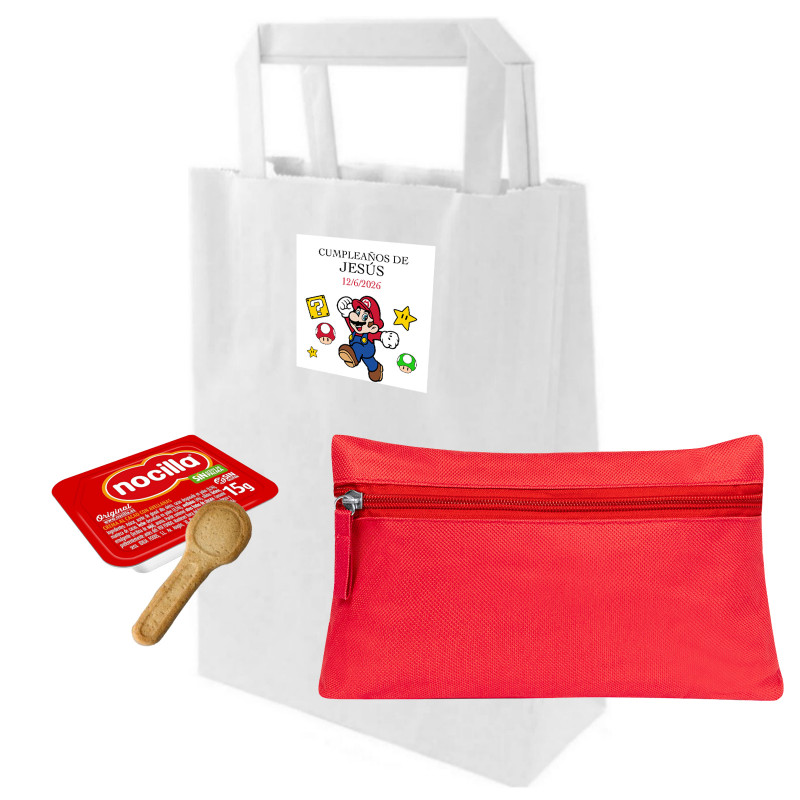 Pack Super Mario Bross Détails Douceurs avec Nocilla et Cuillère
