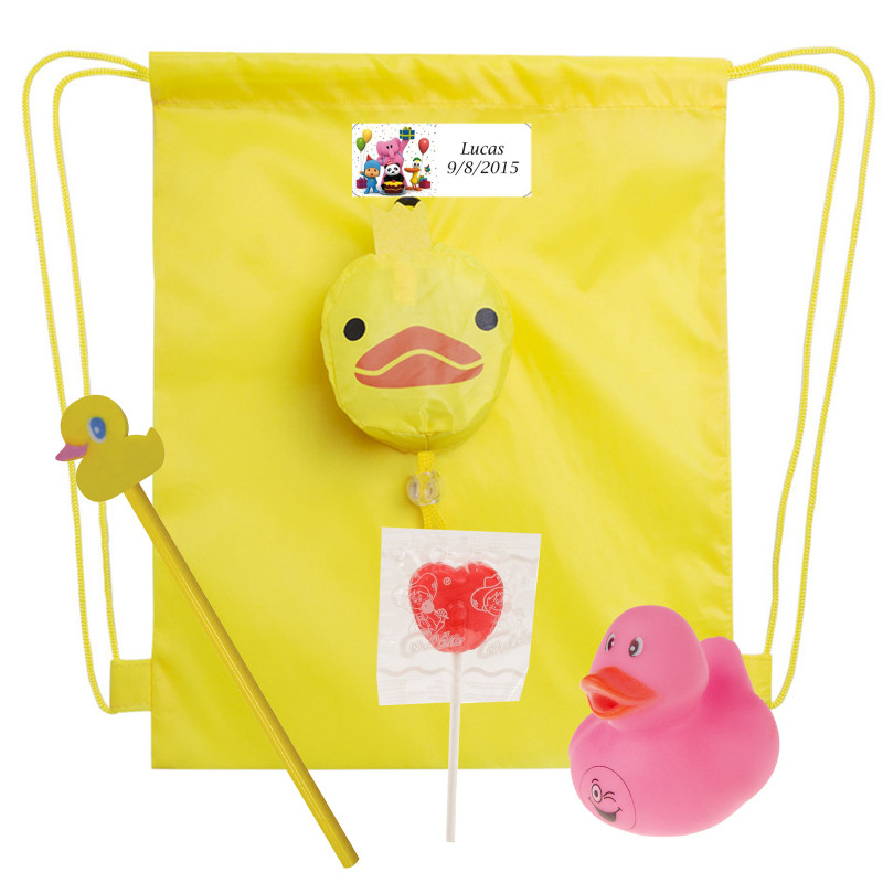 Pocoyo détail enfant avec sac à dos canard