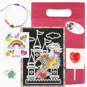 Gabby gato sac piñata fille avec cadeaux et sucette cœur rouge