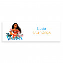Vaiana moana étiquette autocollante avec texte à personnaliser
