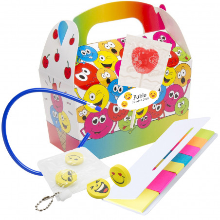 Emojis détail enfant avec boîte émojis d émotion
