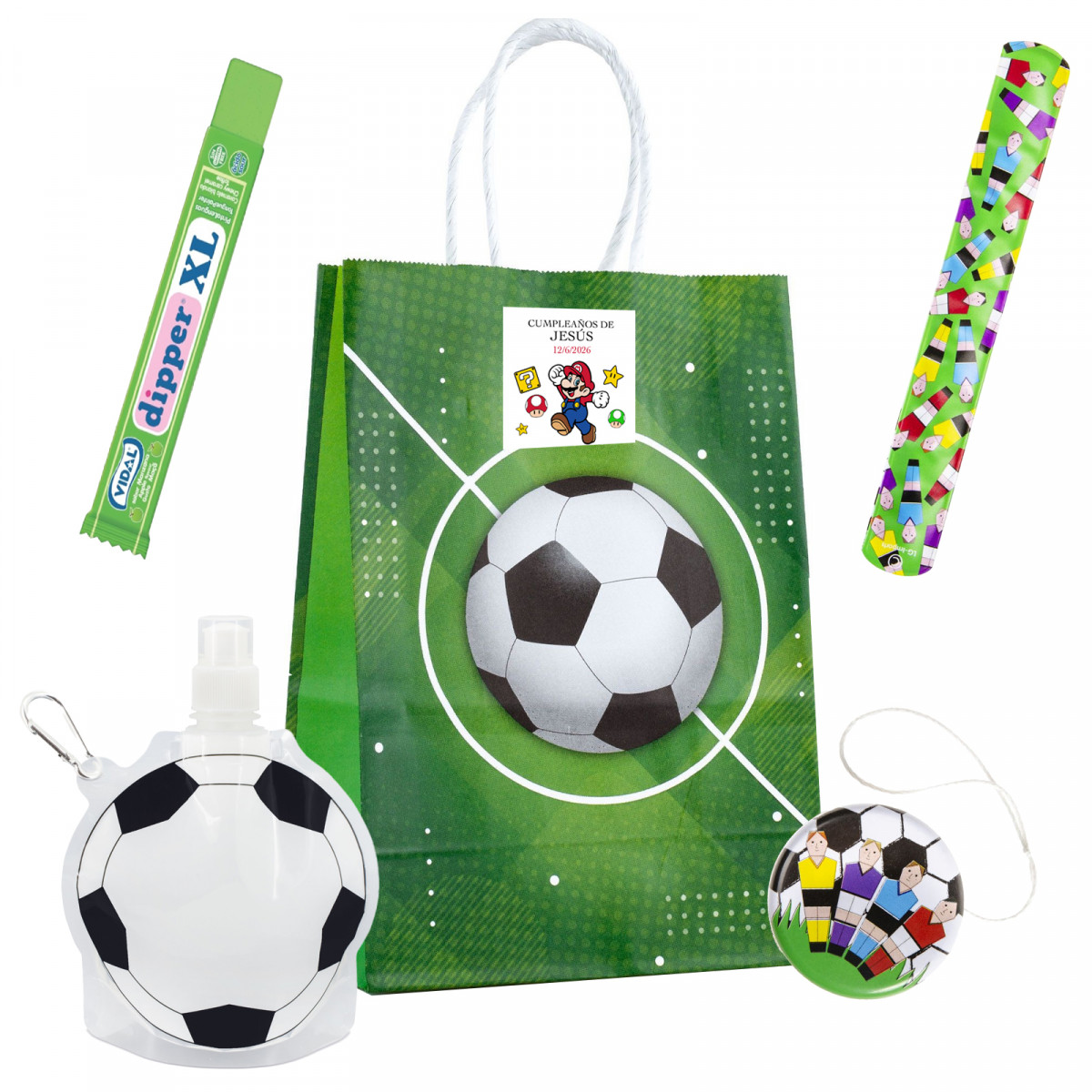 Super mario bros cadeau enfant sur le thème du football