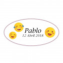 Détails d'Emojis pour enfants avec un verre Nocilla et des accessoires amusants