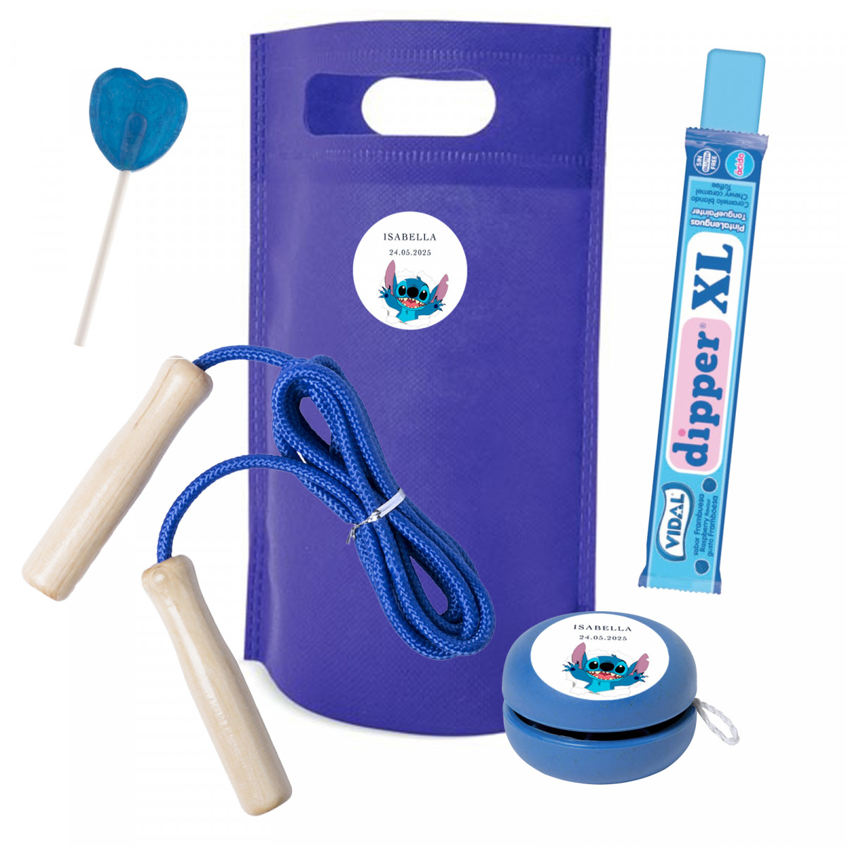 Détails de Stitch pour les fêtes avec des jeux et des bonbons