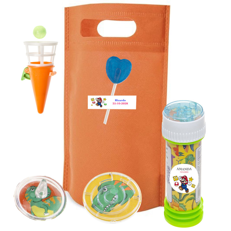 Sac piñata Super Mario Bros avec jeux et friandises