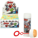 Détails Avengers pour enfants avec un souffleur de bulles, une batte et une friandise.