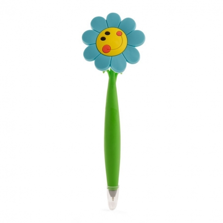 Stylo avec une forme amusante à offrir, forme de fleur avec un visage souriant