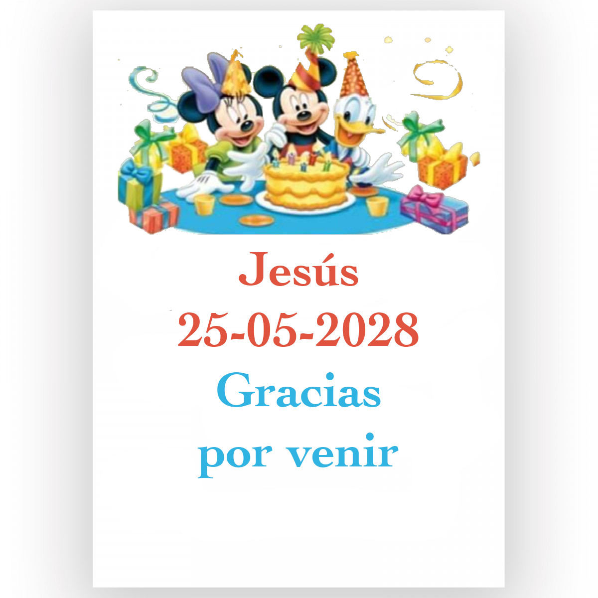 Disney, autocollant personnalisé 5x7 cm