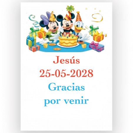 Disney, autocollant personnalisé 5x7 cm
