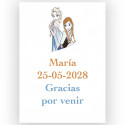 Frozen, autocollant enfant personnalisé 5x7cm