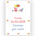 Peppa Pig, autocollant personnalisé pour enfants 5x7cm